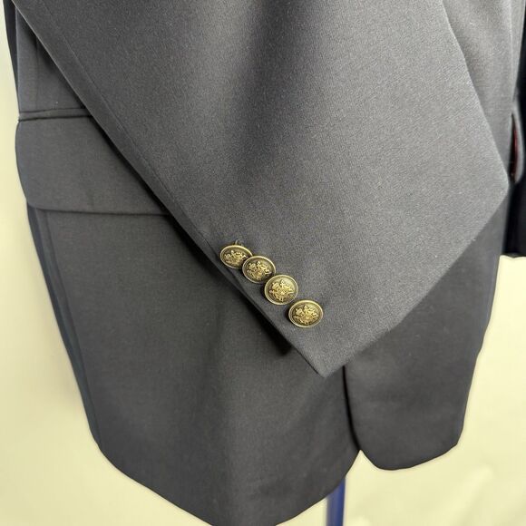 Paul Fredrick Blazer Sport Coat Mens Size 43R Black Jacket - Picture 4 of 16